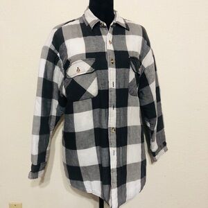Basic Editions Black and White Checkered Men's Shirt